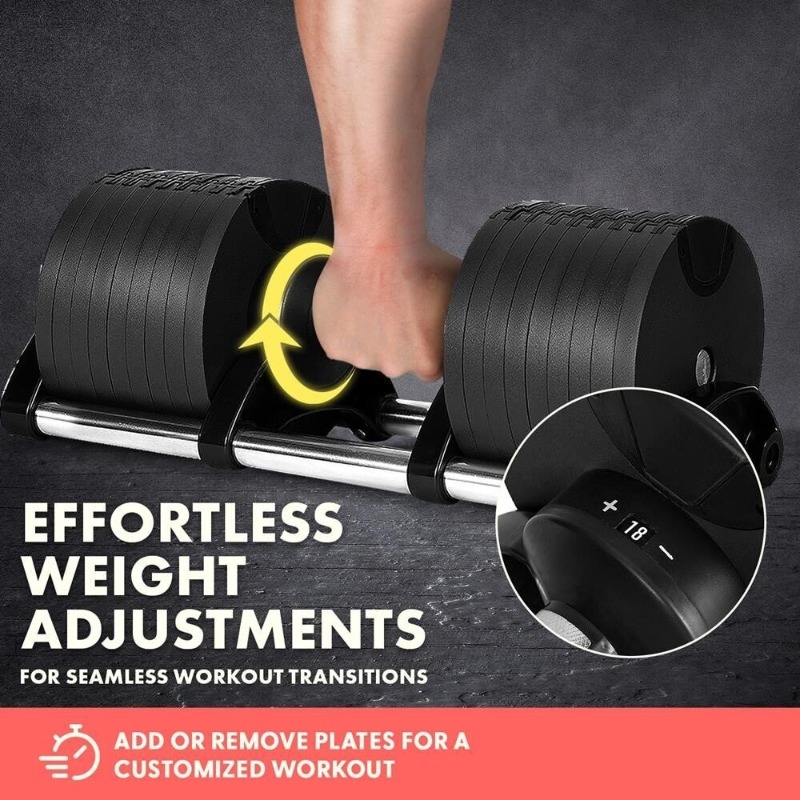 معدات لياقة بدنية كبيرة الحجم، - مراجعة Adjustable Dumbbell Pair 40Kg وسعره