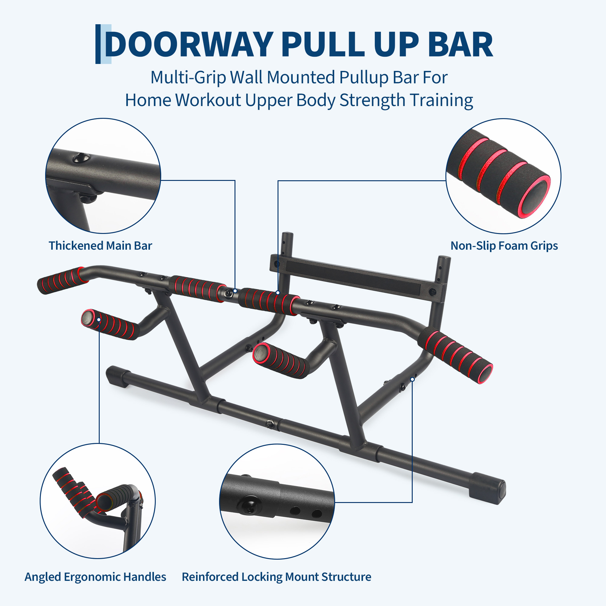عارضة تمارين السحب القابلة للت - مراجعة Door Pull Up Bar No Screw وسعره