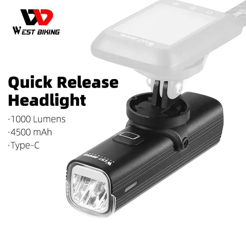مصباح أمامي للدراجة من ويست با - مراجعة Rechargeable Bicycle Headlight 1000 Lumen وسعره